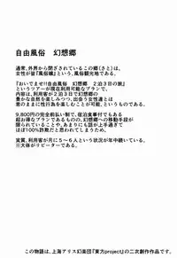 (Daikyuushuu Touhousai 9) [Nyuu Koubou (Nyuu)] Oidemase!! Jiyuu Fuuzoku Gensoukyou Nihaku Mikka no Tabi - Kisaragi (Touhou Project)