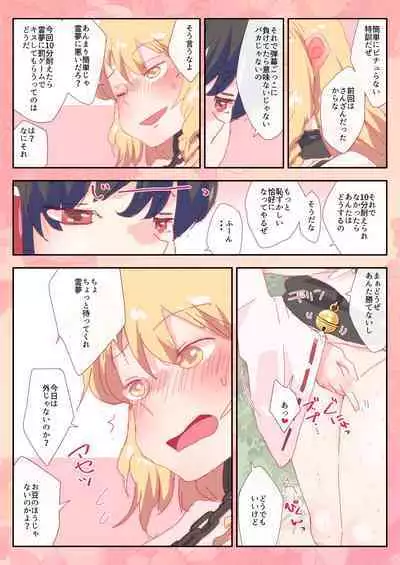 [Non] Kondo wa Reimu no 3-bon no Yubi de Herohero ni Sareru Marisa. (Touhou Project)