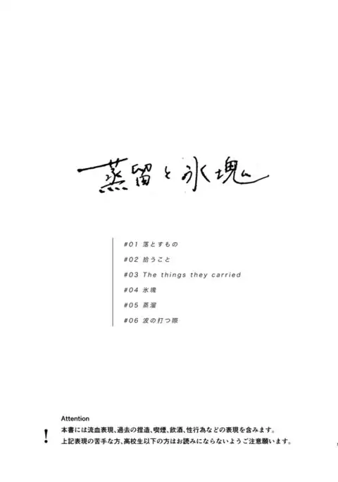 蒸溜と氷塊