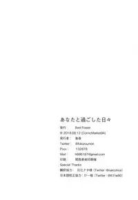 (C94) [Bird Forest (Fukuroumori)] Anata to Sugoshita Hibi (Kantai Collection -KanColle-)